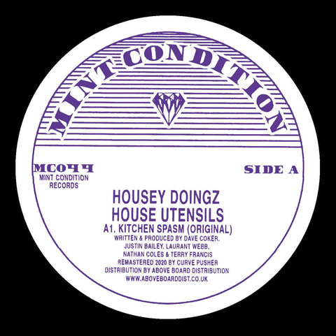 Housey Doingz - House Utensils (Vinyl) - Mint Condition continue their mission excavating the outer fringes of classic House and Techno. More wicked and masterful Tech-house runnings from the HD mob, originally released at the turn of the millenium on Lon - Vinyl Record