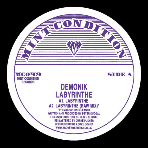 Demonik - Labyrinthe - Artists Demonik Genre Techno, Bleep, Reissue Release Date 21 Mar 2021 Cat No. MC049 Format 12" Vinyl - Mint Condition - Mint Condition - Mint Condition - Mint Condition - Vinyl Record