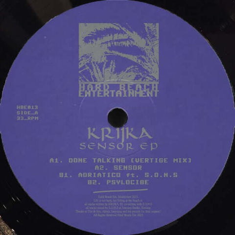 Krijka - Sensor - Artists Krijka Genre Techno, Tribal House, Trance Release Date 31 Mar 2023 Cat No. HBE013 Format 12" Vinyl - Vinyl Record
