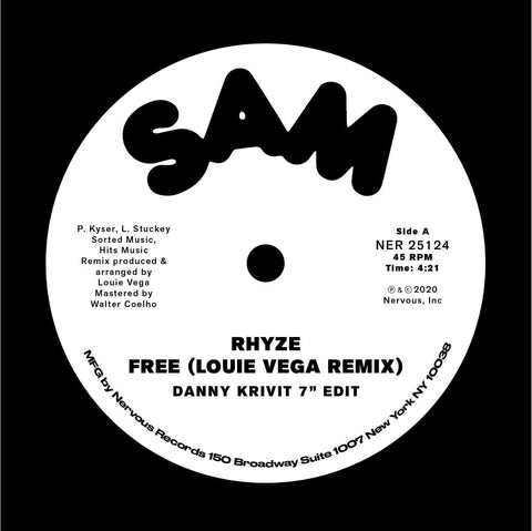 Rhyze / John Davis & The Monster Orchestra - Free (Louie Vega Remix) / Love Magic (Danny Krivit Edits) 7" (Vinyl) - With interest in Disco as strong as ever, we continue to mine the SAM Records catalogue for Disco treasures. “Free” by Rhyze is one of the - Vinyl Record