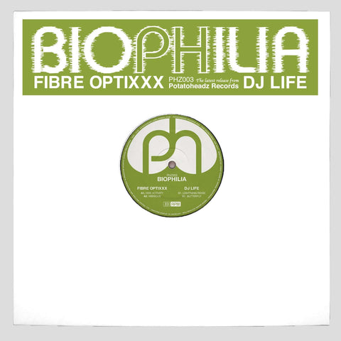 Fibre Optixxx & DJ Life - Biophilia - Artists Fibre Optixxx & DJ Life Genre Techno, Electro Release Date 1 Jan 2022 Cat No. PHZ003 Format 12" Vinyl - Potatoheadz - Potatoheadz - Potatoheadz - Potatoheadz - Vinyl Record