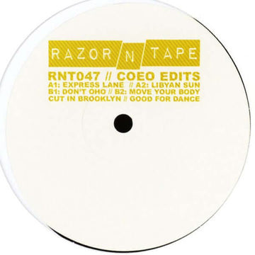 COEO - 'COEO Edits' Vinyl - Artists COEO Genre Disco, Nu-Disco Release Date 19 May 2019 Cat No. RNT047 Format 12