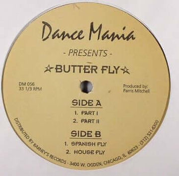 Parris Mitchell - 'Butter Fly' Vinyl - Artists Parris Mitchell Genre Ghetto House, House Release Date 1 Jan 1994 Cat No. DM 056 Format 12