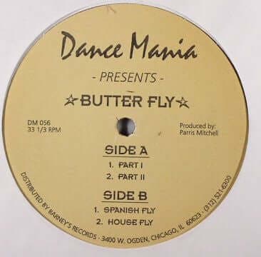Parris Mitchell - 'Butter Fly' Vinyl - Artists Parris Mitchell Genre Ghetto House, House Release Date 1 Jan 1994 Cat No. DM 056 Format 12" Vinyl - Dance Mania - Dance Mania - Dance Mania - Dance Mania - Vinyl Record
