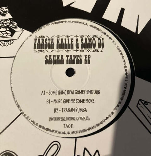 Farsta Kalle & Samo DJ - 'Sauna Tapes' Vinyl - Artists Farsta Kalle & Samo DJ Genre Disco, Edits Release Date 1 Feb 2021 Cat No. TA011 Format 12" Vinyl - Take Away - Take Away - Take Away - Take Away - Vinyl Record