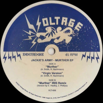 Jackie's Army - 'Murther' Vinyl - Artists Jackie's Army Genre UK Garage, Dub Release Date 5 Dec 2003 Cat No. VLT-006 Format 12