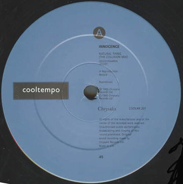 Innocence - Natural Thing (The Collision Mix) - Artists Innocence Genre Breakbeat, Downtempo Release Date 1 Jan 1990 Cat No. COOLXR 201 Format 12