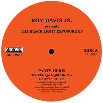 Roy Davis Jr. - Tha Black Light Exposure - Artists Roy Davis Jr Genre Deep House Release Date 11 February 2022 Cat No. GR-1280 Format 12