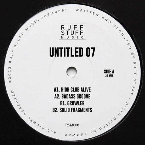Ruff Stuff - Untitled 07 - Artists Ruff Stuff Genre Deep House, Techno Release Date 25 Nov 2022 Cat No. RSM008 Format 12" Vinyl - Ruff Stuff Music - Ruff Stuff Music - Ruff Stuff Music - Ruff Stuff Music - Vinyl Record