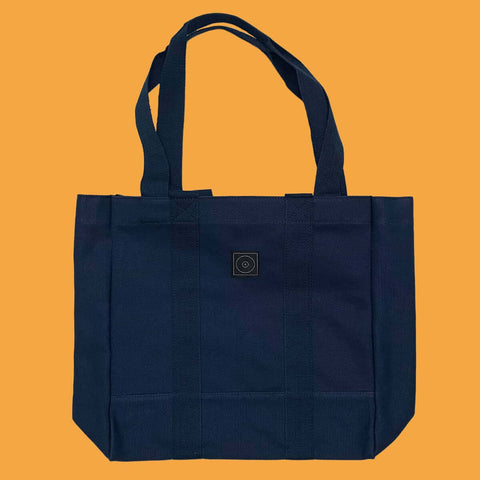 Wayward Studio Record Bag - Navy Blue (Very Ltd.) - Super stylish and sturdy record bag from Wayward Studio, with a structured bottom panel with removable structural insert for added protection. Grab handles for carrying by hand. Practical shoulder strap - Vinyl Record