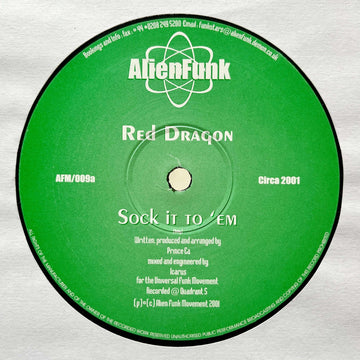 Red Dragon - Sock It To 'Em - Artists Red Dragon Genre Tech House Release Date 1 Jan 2001 Cat No. AFM 009 Format 12