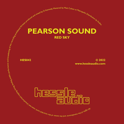 Pearson Sound - Red Sky - Artists Pearson Sound Genre Techno, Bass Release Date 25 Nov 2022 Cat No. HES042 Format 12" Vinyl - Hessle Audio - Hessle Audio - Hessle Audio - Hessle Audio - Vinyl Record