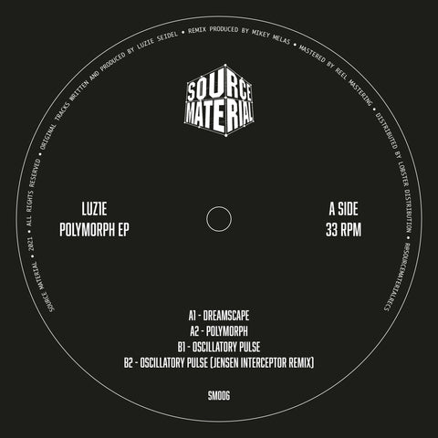 Luz1e - Polymorph EP (Vinyl) - Luz1e - Polymorph EP (Vinyl) - The sixth release from Source Material sees Luz1e deliver some of her hard hitting electro sounds for her first full release on the label. Jensen Interceptor features on the B-Side with a kille - Vinyl Record