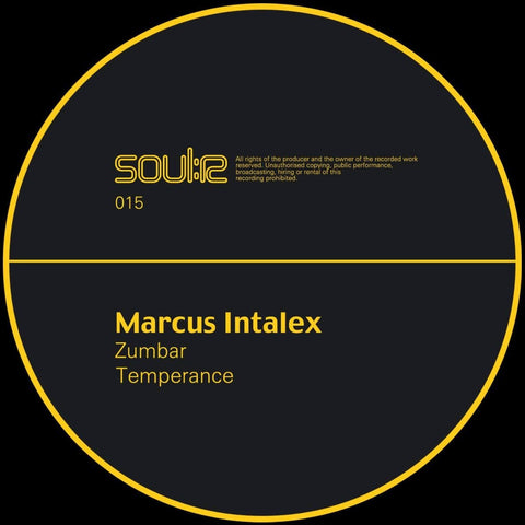Marcus Intalex - 'Zumbar / Temperance' Vinyl - Artists Marcus Intalex Genre Drum N Bass Release Date 22 April 2022 Cat No. SOULR015 Format 12" Vinyl - Soul:R - Vinyl Record