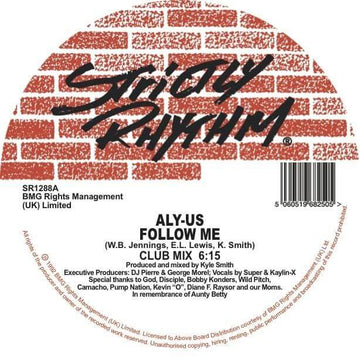 Aly-Us - Follow Me (Vinyl, Reissue) at ColdCutsHotWax - Massive vocal driven Garage House pressure here, from way way back in 1992! Yes, 'Follow Me' is one of THOSE records, one that transcended genre boundaries on it's release and continues to do so toda Vinly Record