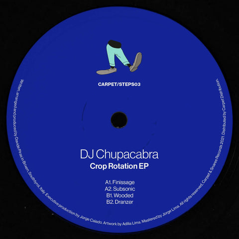 DJ Chupacabra - Crop Rotation - After two much-sought-after releases from DJ Chupacabra, Carpet’s Steps series just had to come back with a third. ‘Finissage’ and ‘Subsonic’ on the A both live up to their steppy billing, the beats dipping and diving in an - Vinyl Record