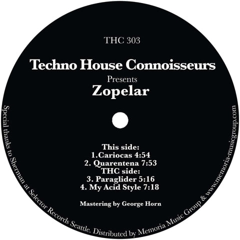 Zopelar - THC 303 [Purple Vinyl] (Vinyl) - Zopelar - THC 303 [Purple Vinyl] (Vinyl) - Techno House Connoisseurs proudly present Zopelar. This brilliant Brazilian artist has been turning out quality release after quality release on labels like Apron, Soul - Vinyl Record