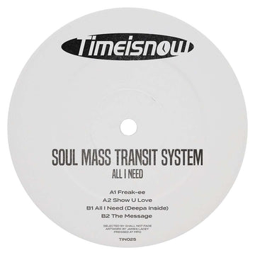 Soul Mass Transit System - All I Need - Soul Mass Transit System - All I Need - Northern stars of the Time Is Now series, Soul Mass Transit System. Vinyl, 12