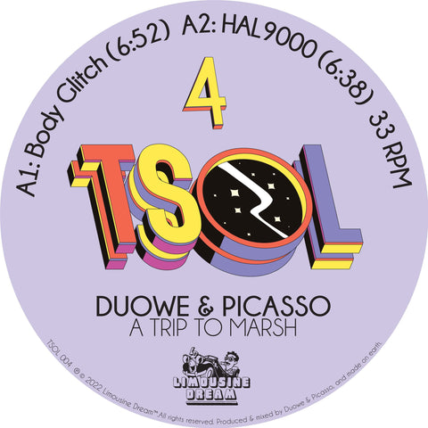 Duowe & Picasso - 'A Trip To Marsh' Vinyl - Artists Duowe Picasso Genre Tech House Release Date 2 Sept 2022 Cat No. TSOL 004 Format 12" Vinyl - Limousine Dream - Limousine Dream - Limousine Dream - Limousine Dream - Vinyl Record