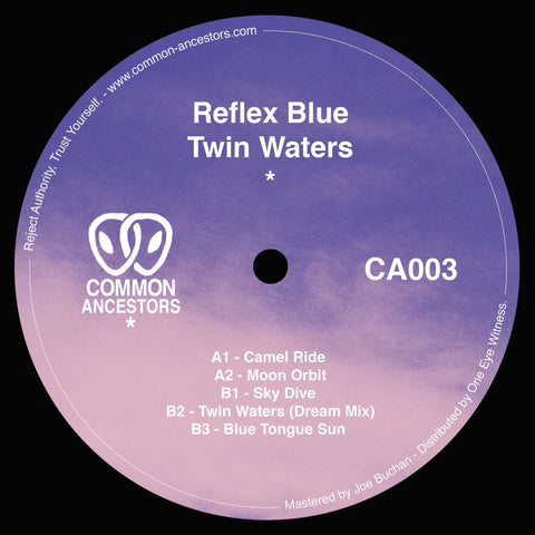 Reflex Blue - Twin Waters - Artists Reflex Blue Genre Trance, Breakbeat Release Date 6 May 2022 Cat No. CA003 Format 12" Vinyl - Common Ancestors - Common Ancestors - Common Ancestors - Common Ancestors - Vinyl Record