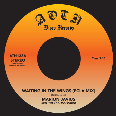 Marion Javius - Waiting in the Wings - Artists Marion Javius Genre Disco, Cover, Reissue Release Date 3 Mar 2023 Cat No. ATH133 Format 7" Vinyl - Athens Of The North - Athens Of The North - Athens Of The North - Athens Of The North - Vinyl Record