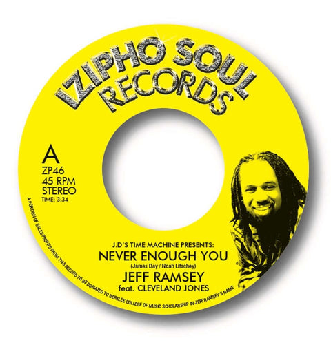 Jeff Ramsey (ft. Cleveland P. Jones) - Never Enough You 7" (Vinyl) - Soul singer and educator Jeff Ramsey sadly passed away in February 2020; we feel the time is right to release this tribute record. Two tremendous but lesser known collaborations with Jam - Vinyl Record
