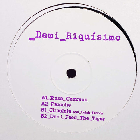 Demi Riquísimo - 'Rush Common' Vinyl - Artists Demi Riquisimo Lulah Francs Genre Deep House / Disco House, Edits Release Date 14 Jul 2022 Cat No. SEMID011 Format 12" Vinyl - Semi Delicious - Semi Delicious - Semi Delicious - Demi Riquísimo - 'Rush Common' - Vinyl Record