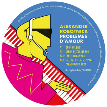 Alexander Robotnick - 'Problemes D'Amour' Vinyl Vinyl Vinly Record