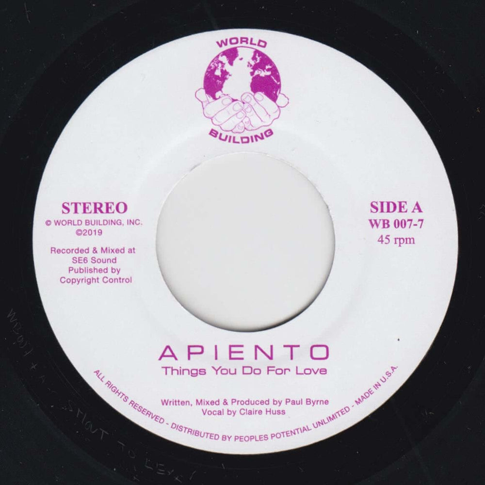 Apiento - Things You Do For Love (7") Vinyl