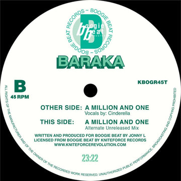 Baraka - 'A Million And One' Vinyl Vinyl Vinly Record