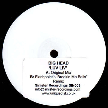Big Head - Luv Liv Vinyl Vinly Record