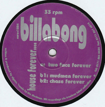 Billabong - House Forever.... Vinyl Vinly Record