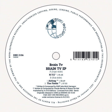 Brain TV - Brain TV EP Vinyl Vinly Record