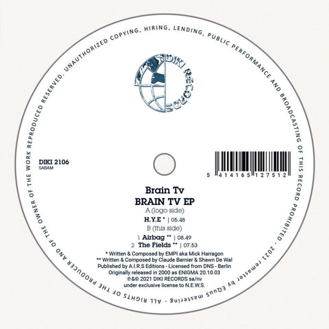Brain TV - Brain TV EP Vinyl - Vinyl Record