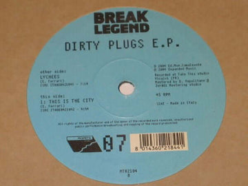 Break Legend - Dirty Plugs E.P. Vinyl Vinly Record