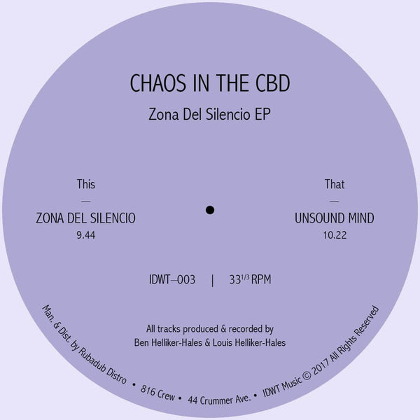 Chaos In The CBD - Zona Del Silencio [Warehouse Find] Vinyl