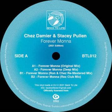 Chez Damier & Stacey Pullen - Forever Monna (2021 edition) Vinyl Vinly Record