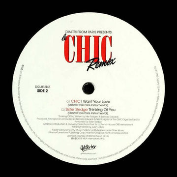 Chic / Sister Sledge - I Want Your Love / Thinking Of You (Dimitri From Paris Mixes) Vinyl Vinly Record