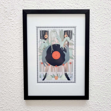 ColdCuts // HotWax x Rosie Rackham A4 Print (Framed) Vinyl Vinly Record