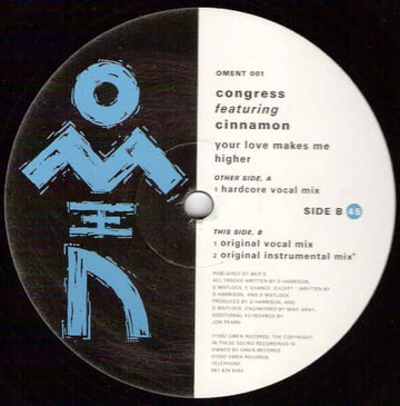 Congress - Your Love Makes Me Higher Vinyl Vinly Record