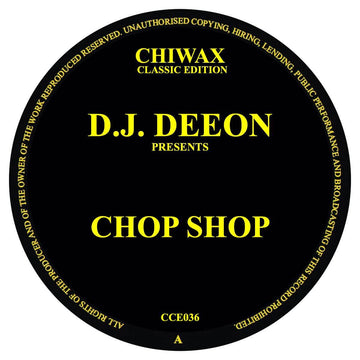 DJ Deeon - 'Chop Shop' Vinyl (NM Sleeves) - Artists DJ Deeon Genre Ghetto House Release Date 15 Jul 2022 Cat No. CCE036 Format 12