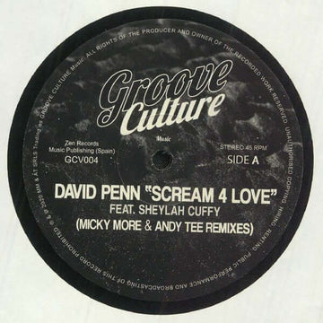 David Penn - Scream 4 Love (Micky More & Andy Tee Remixes) Vinyl Vinly Record