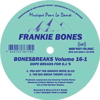 Frankie Bones ‎– 'Bonesbreaks Volume 16 - 1' Vinyl Vinyl