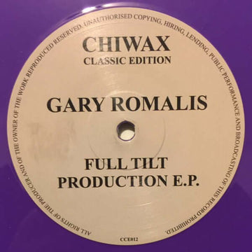 Gary Romalis - Fult Tilt Production Vinyl Vinly Record
