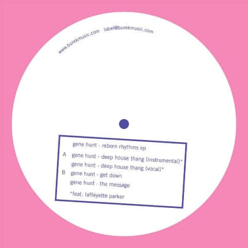 Gene Hunt - Reborn Rhythms EP Vinyl Vinly Record