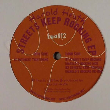Harold Heath - Streets Keep Rocking EP Vinyl Vinly Record