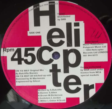 Helicopter - On Ya Way Vinyl Vinly Record