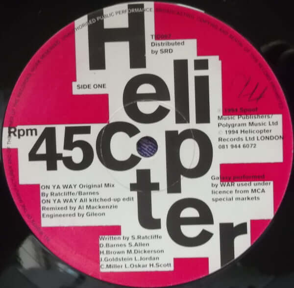 Helicopter - On Ya Way Vinyl