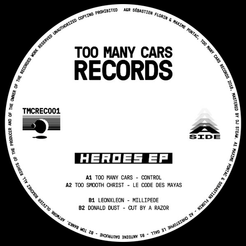 Various - Heroes - Artists Genre Deep House, Italo Release Date Cat No. TMCREC001 Format 12" Vinyl - Too Many Cars Records - Too Many Cars Records - Too Many Cars Records - Too Many Cars Records - Vinyl Record