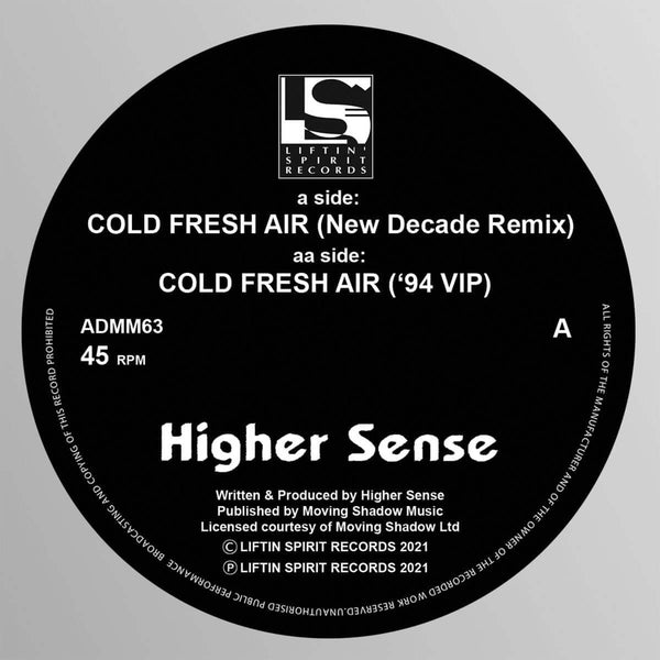 Higher Sense - Cold Fresh Air (New Decade Remix) / ’94 VIP [Warehouse Find] Vinyl